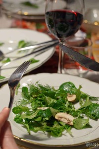 Salat mit Tête de Moine, Foto: Madame Renard